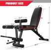 Leg Extension and Curl, Adjustable Workout Bench Utility Incline Decline Benches for Home Gym Full Body