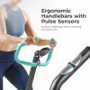 Stepper w/Handlebar, Extended Step Range Machine for Climbing Exercise, Compact, Height-Adjustable, Low-Impact & Optional App