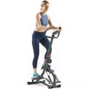 Stepper w/Handlebar, Extended Step Range Machine for Climbing Exercise, Compact, Height-Adjustable, Low-Impact & Optional App