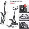 Stepper w/Handlebar, Extended Step Range Machine for Climbing Exercise, Compact, Height-Adjustable, Low-Impact & Optional App